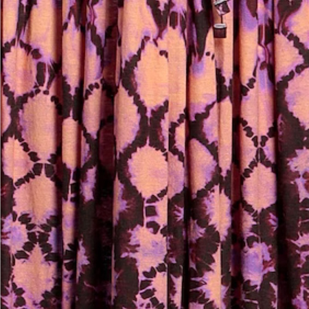 Ulla Johnson Freya Halter Midi Dress Purple Boho Tie-Dye Wisteria Print - Picture 5 of 11